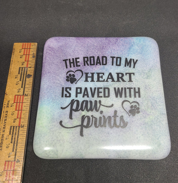 Dog and cat lover coaster/tile