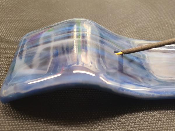 Fused glass incense holder