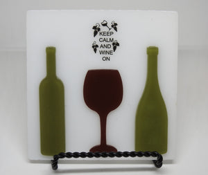 Wine Lover's Tile - Keep Calm and Wine On